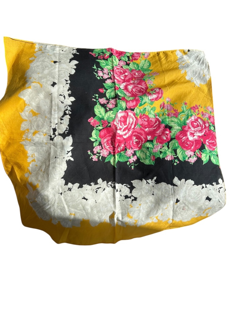 Rachel Comey brand NEW pink roses floral cotton handkerchief scarf